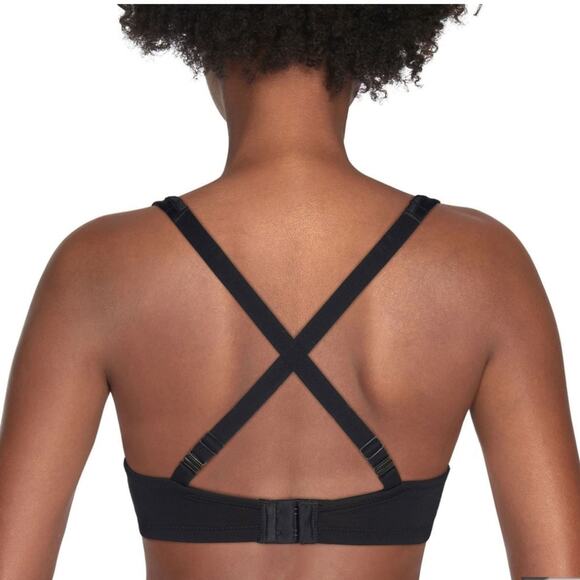 Vanity Fair Body Caress Wireless Bra 40C Black 72335 Full Coverage Convertible - Picture 3 of 8